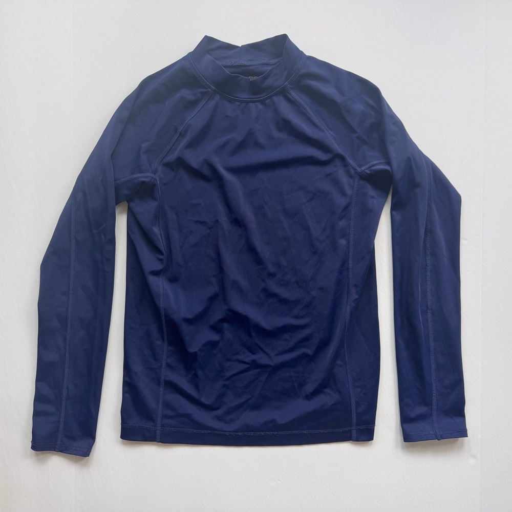 Lands’ End Rash Guard UV Shirt Boys Long Sleeves Blue